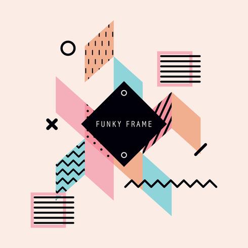 Beautiful Geometric Funky Frame vector