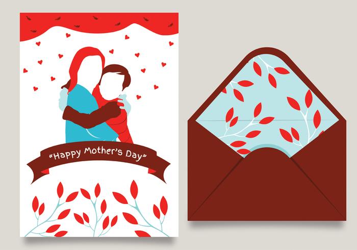 Feliz día de la madre tarjeta de diseño vectorial vector