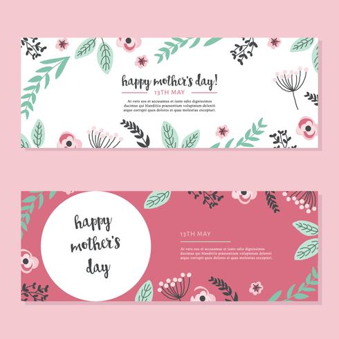 Pink Cards For Mother's Day vector