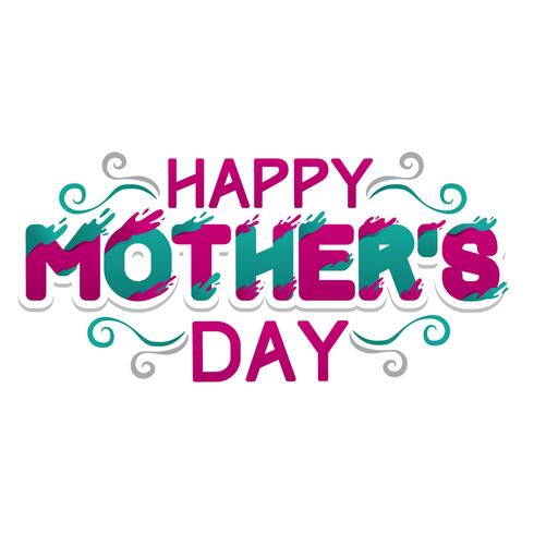 Happy Mothers Day Typography Card vector