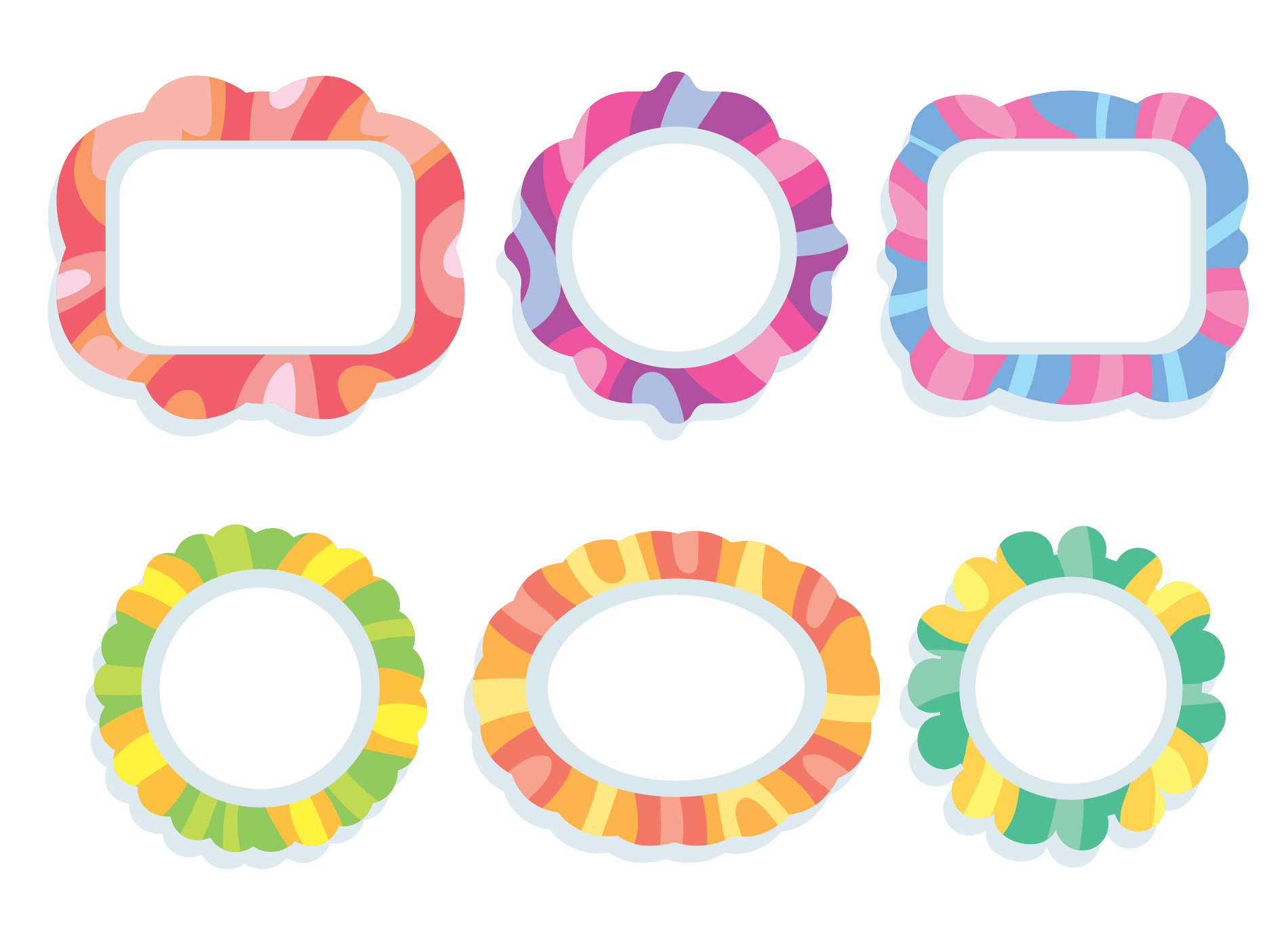 Funky Frame On White Vector 194950 Vector Art at Vecteezy