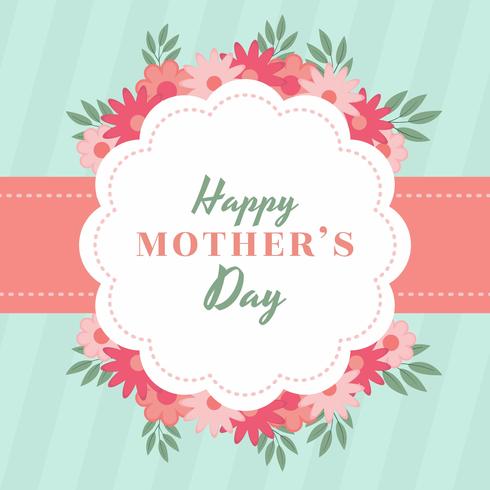 Happy Mothers Day Card Vector