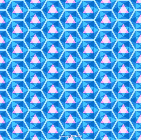 Bright Blue Seamless Kaleidoscope Pattern Vector