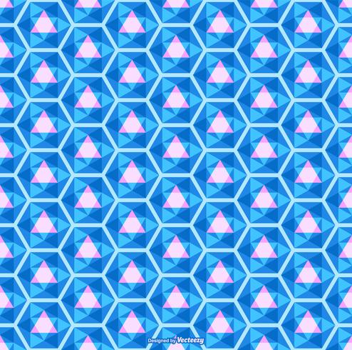 Bright Blue Seamless Kaleidoscope Pattern Vector