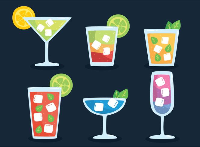 Fresh Cocktail Collection Vector