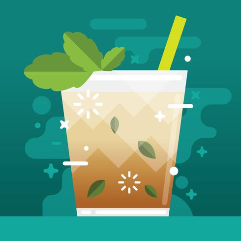 Ilustración simple Julep Mint vector