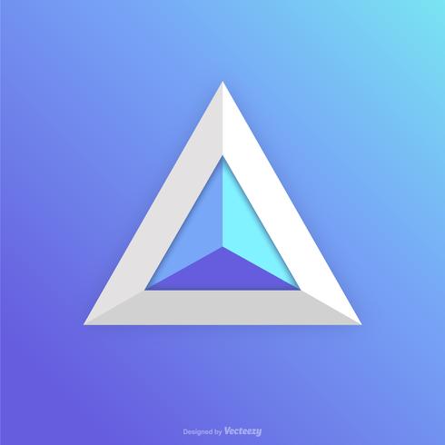 Diseño abstracto del vector del logotipo del icono del prisma