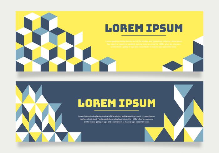 Geometric Banner Vector Pack