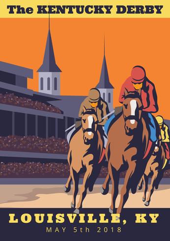 Invitación del partido de Kentucky Derby vector