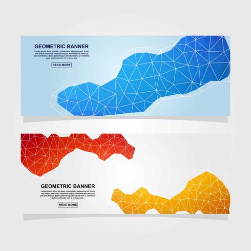 Banner geométrico vector