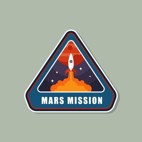 Mission to Mars Patch Vector