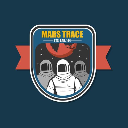 Mission to Mars Patch Vector