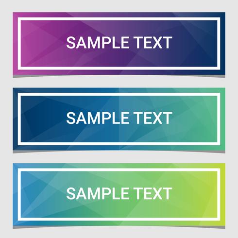 Abstract Geometric Triangular Banners Collection vector