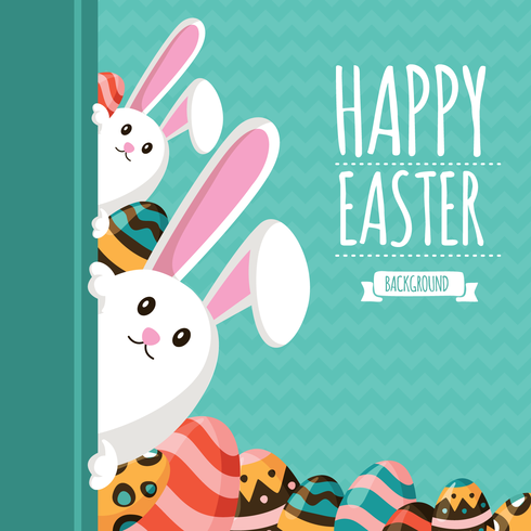 Happy Easter Memphis Illustration vector