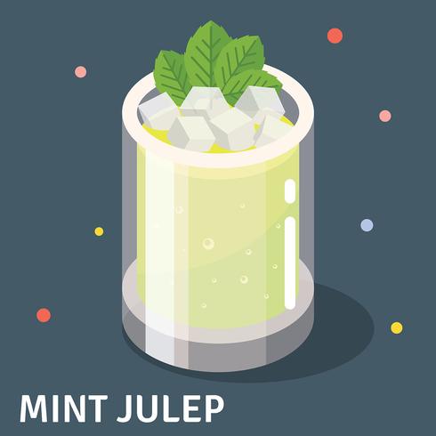 Ilustración de julepe de menta vector