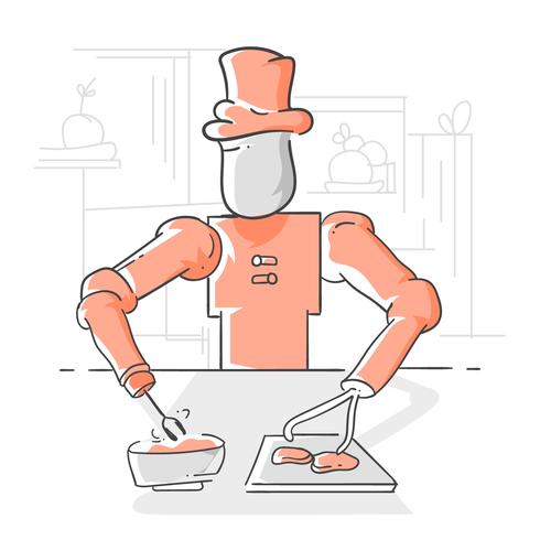 Futuristic Ai Chef Vectors