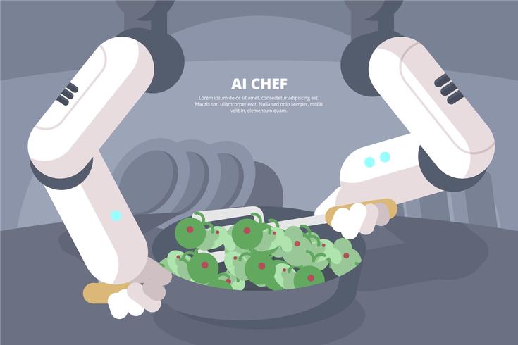 Ilustración de ai chef vector