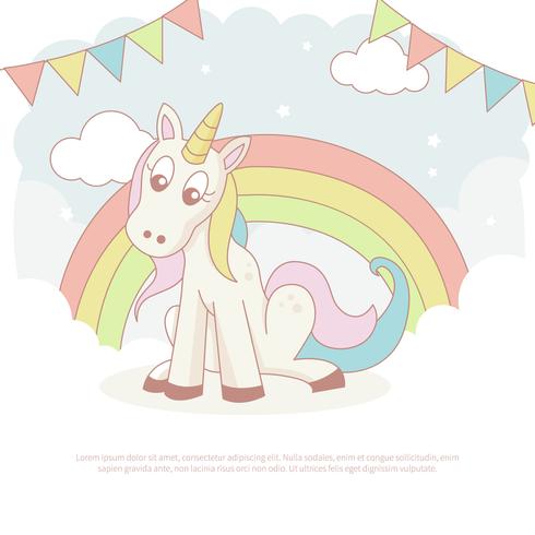 Cartoon Unicorn Vector