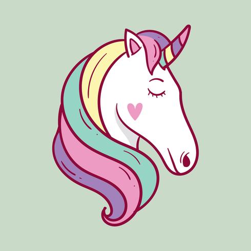 Unicorn illustration vector