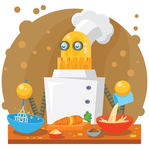 Ilustración de ai chef vector