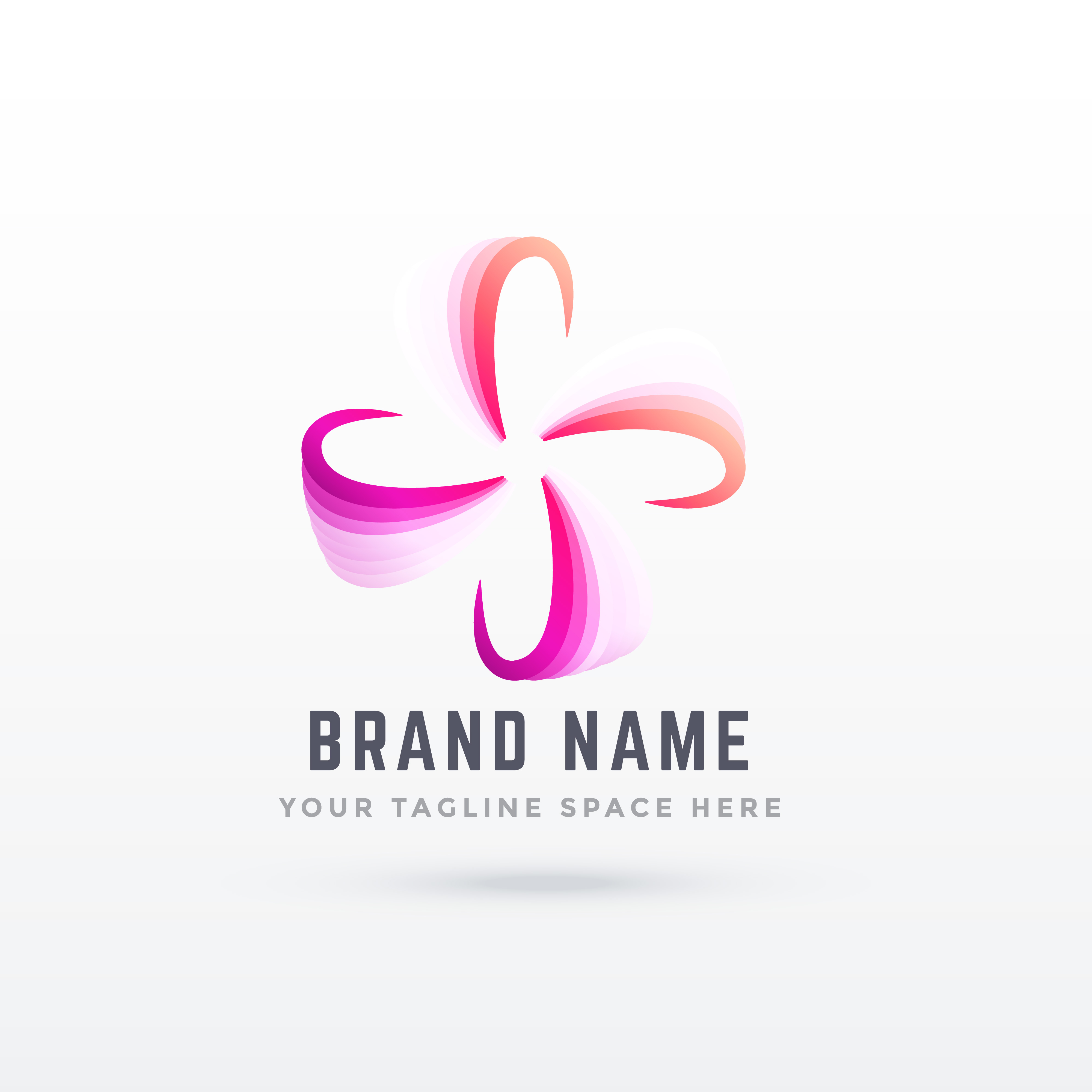 abstract logo design in flower style Download Free Vector Art, Stock