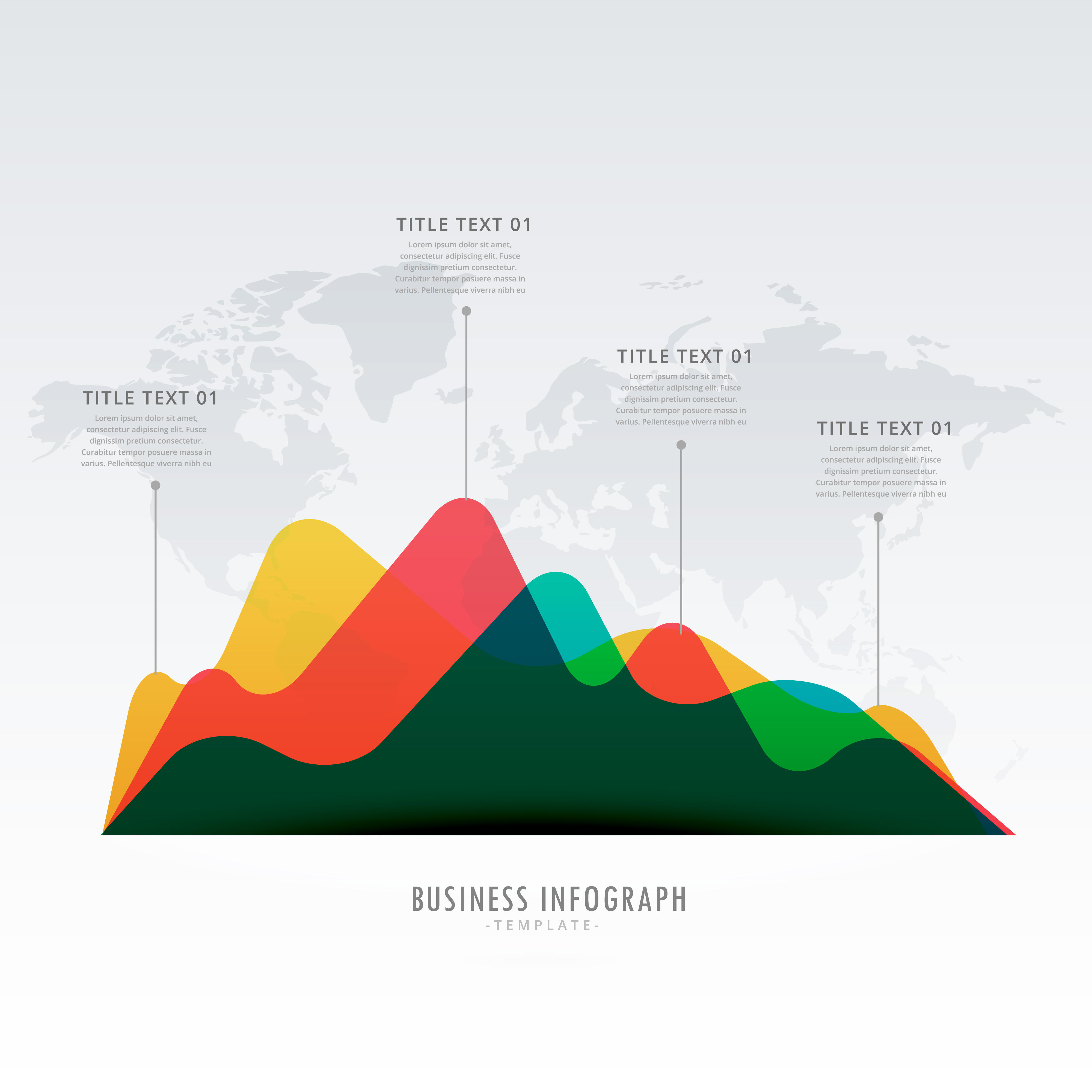 Presentaion Graphic And Stats Diagram In Modern Wavy Style