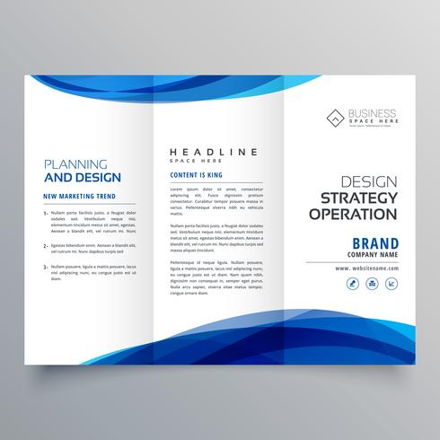 stylish blue wave business brochure template for marketing office cover page templates