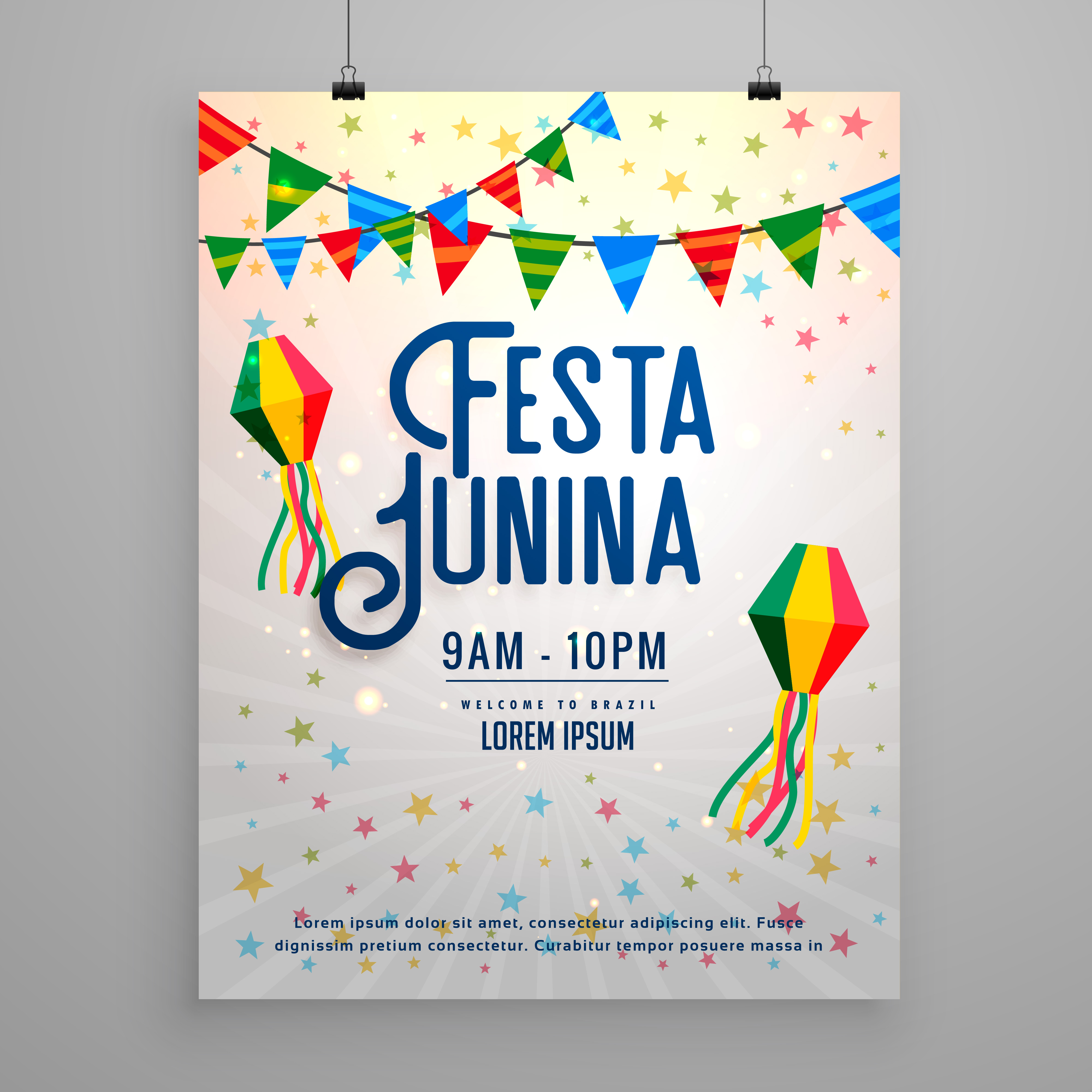 Festa Junina Celebration Party Invitation Template Banner Download Free Vector Art Stock