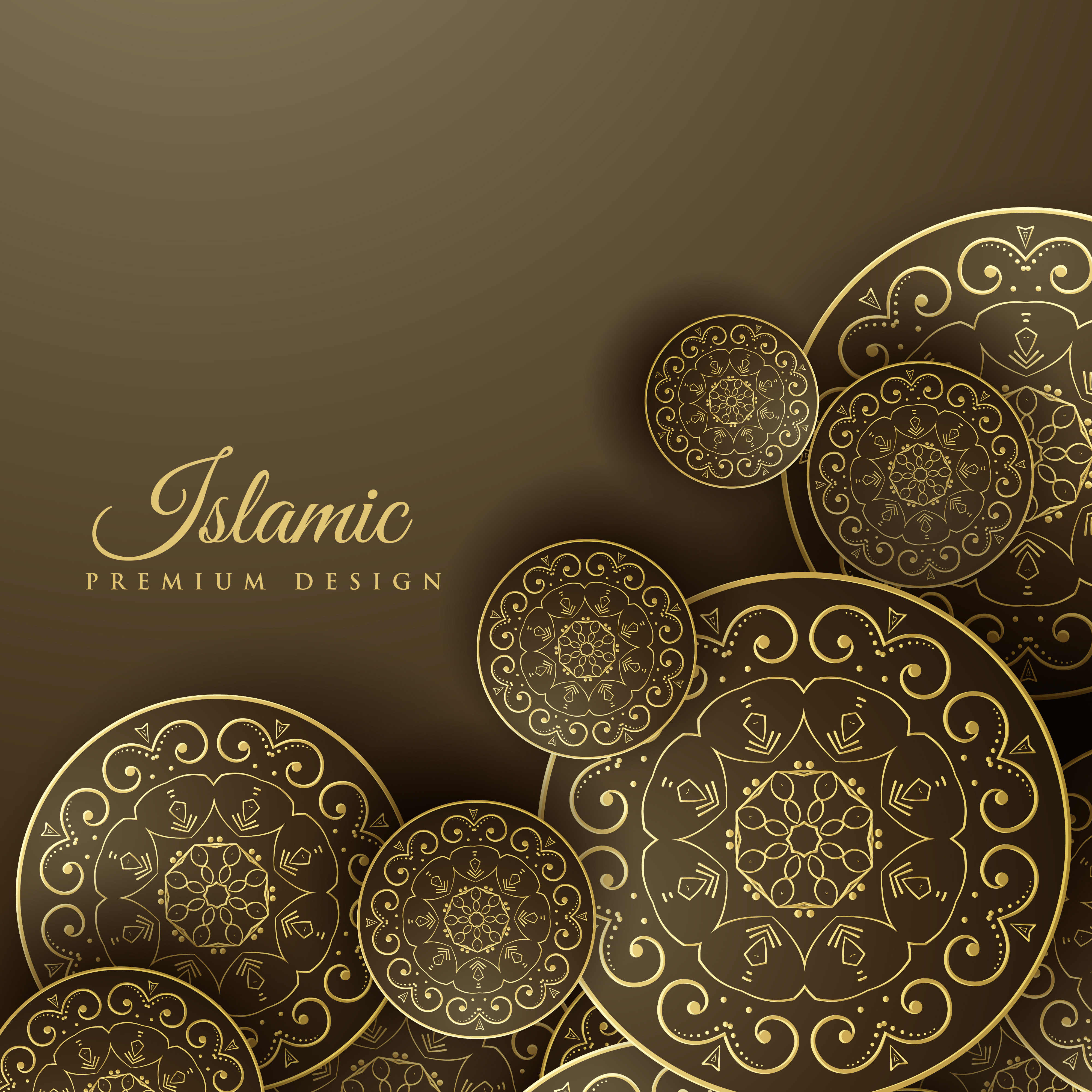 islamic background with mandala decoration - Download Free  
