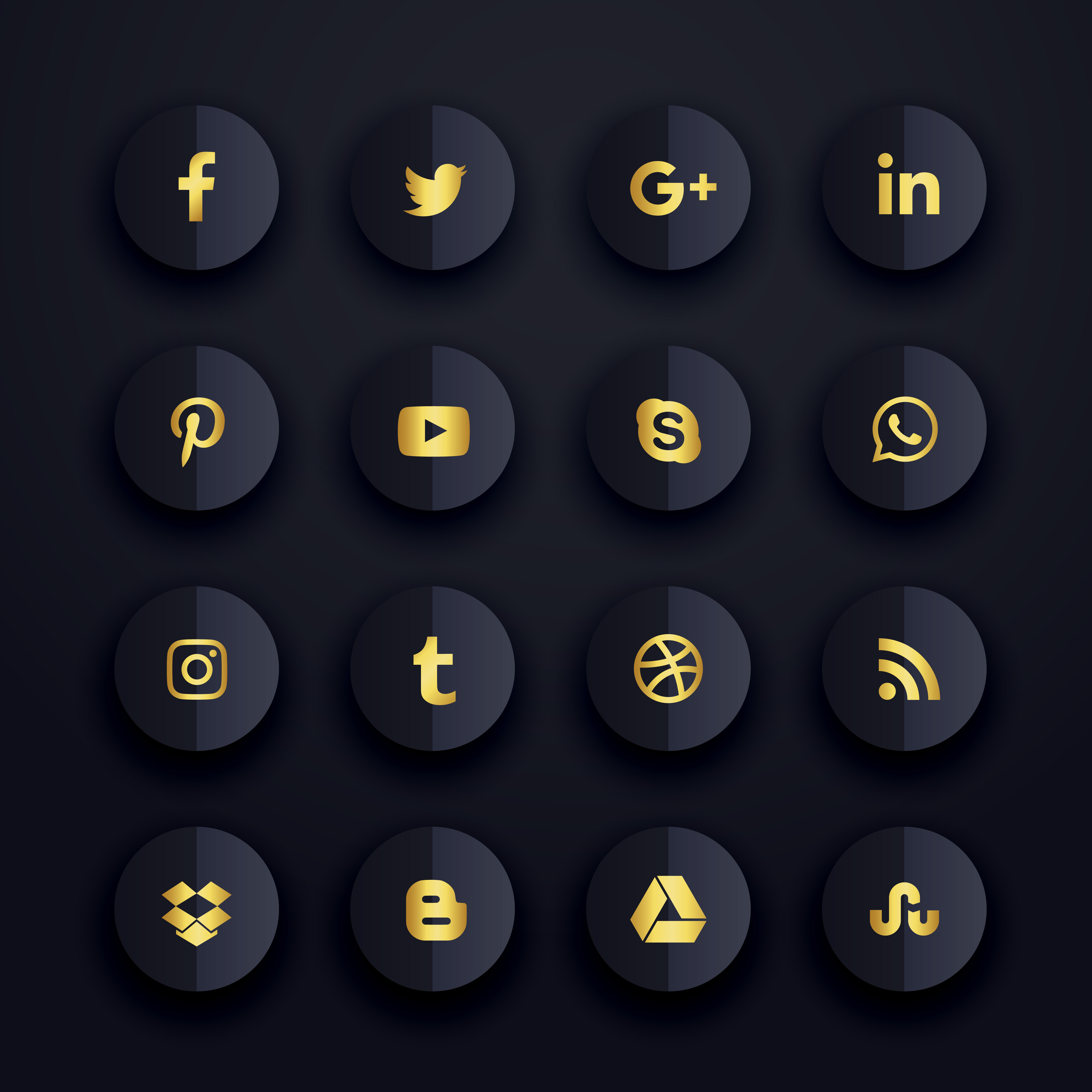 Social Media Icons For Photoshop