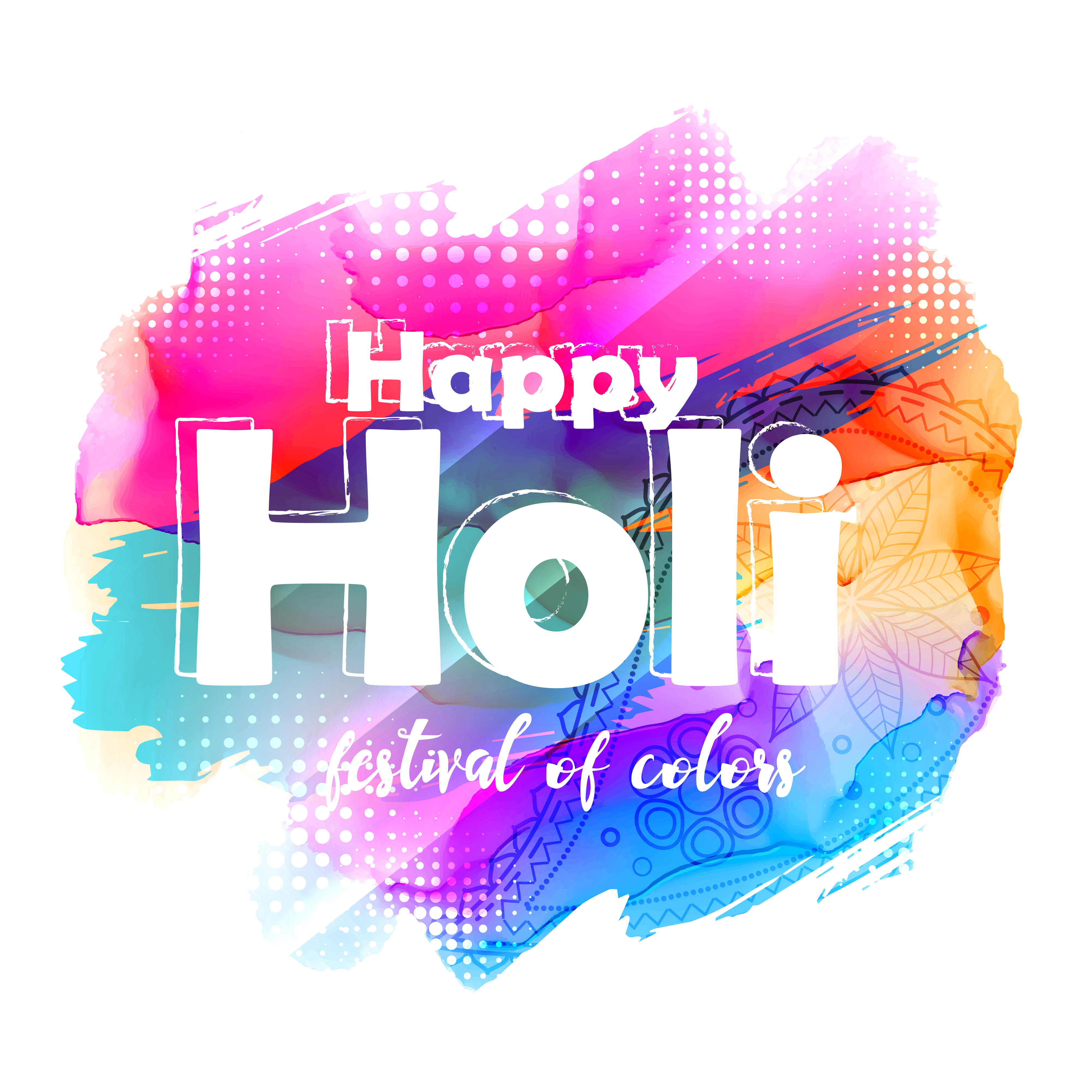 Abstract Happy Holi Greeting Background Download Free Vector Art