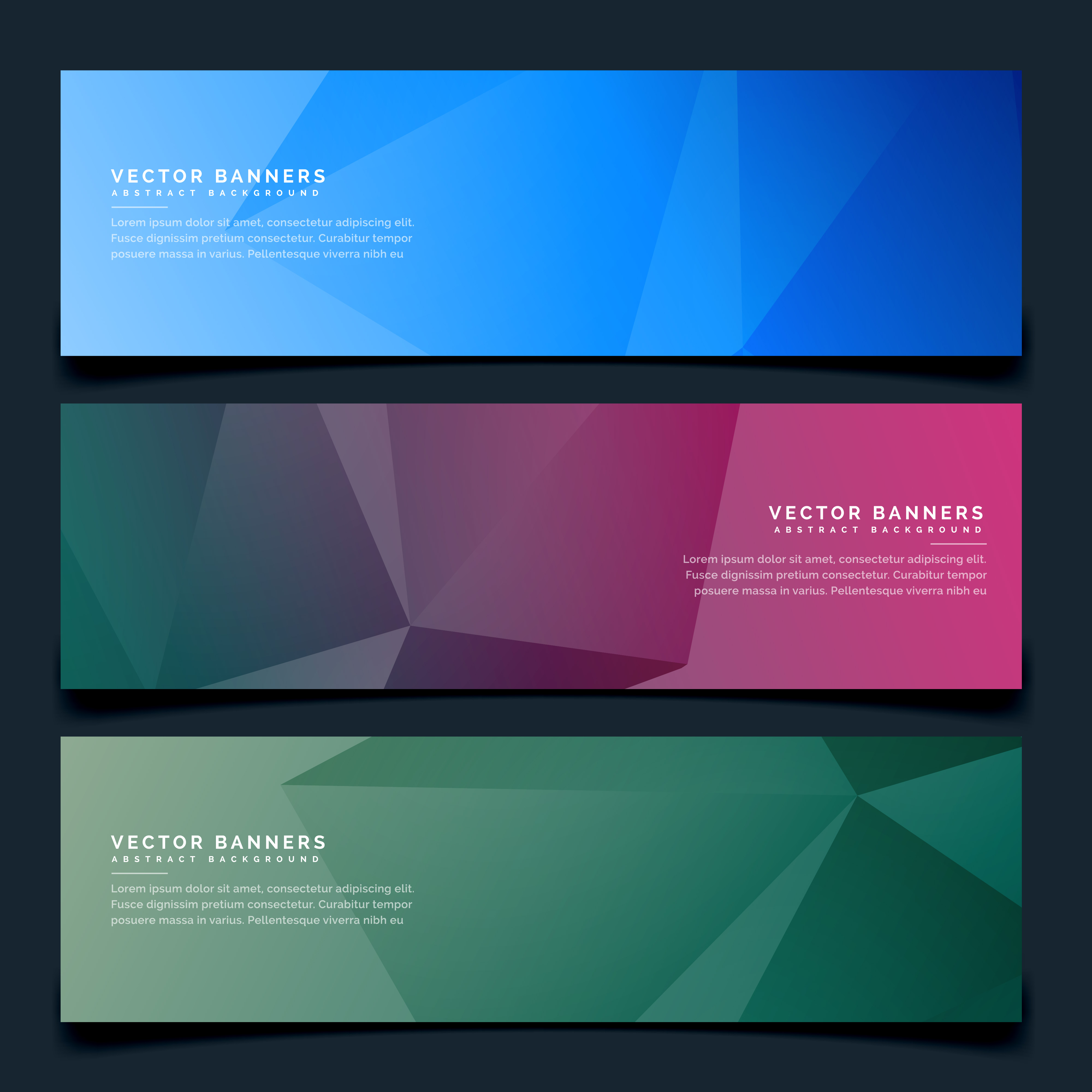 stylish geometric headers set background Download Free Vector Art