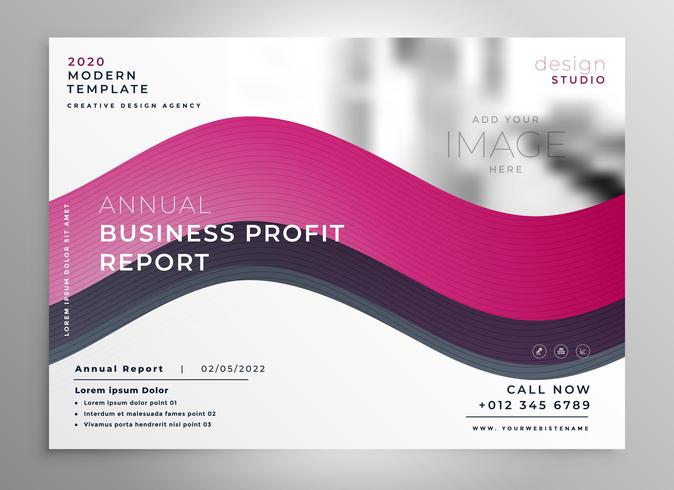 creative wavy business presentation flyer poster design template