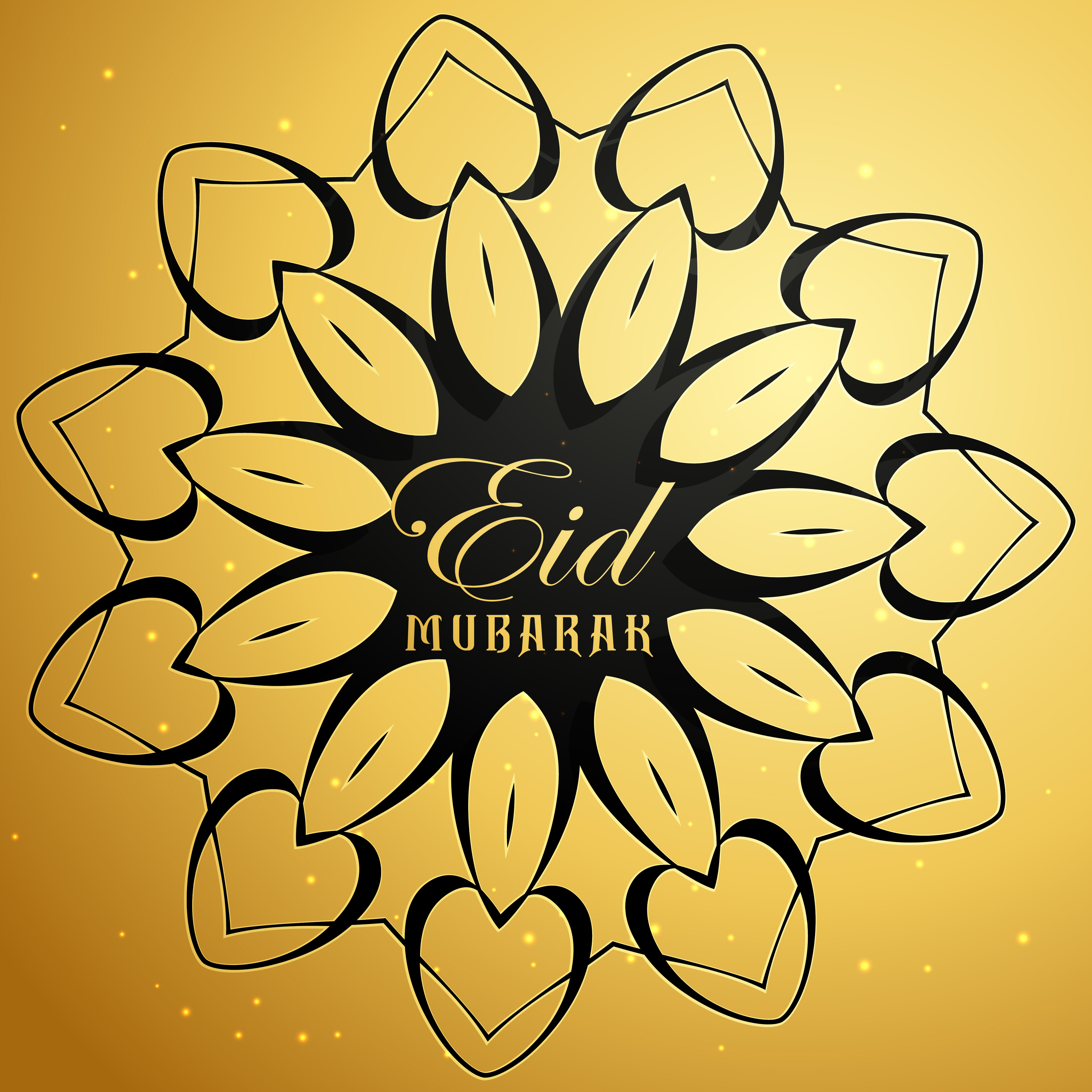 Eid mubarak card with mandala design - Download Free 