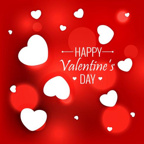 elegant red background with white hearts for valentines day