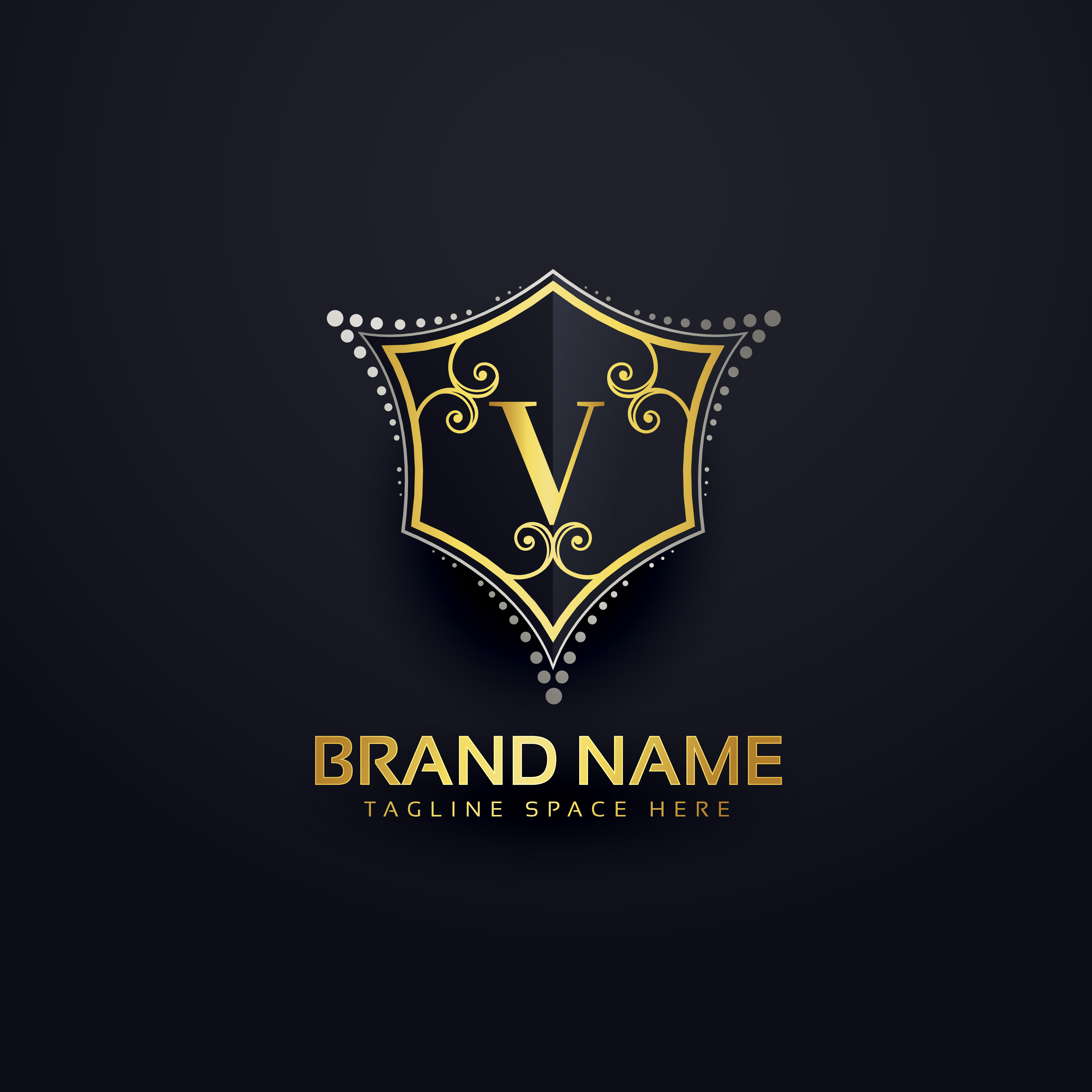 Letter V logo design template - Download Free Vector Art ...