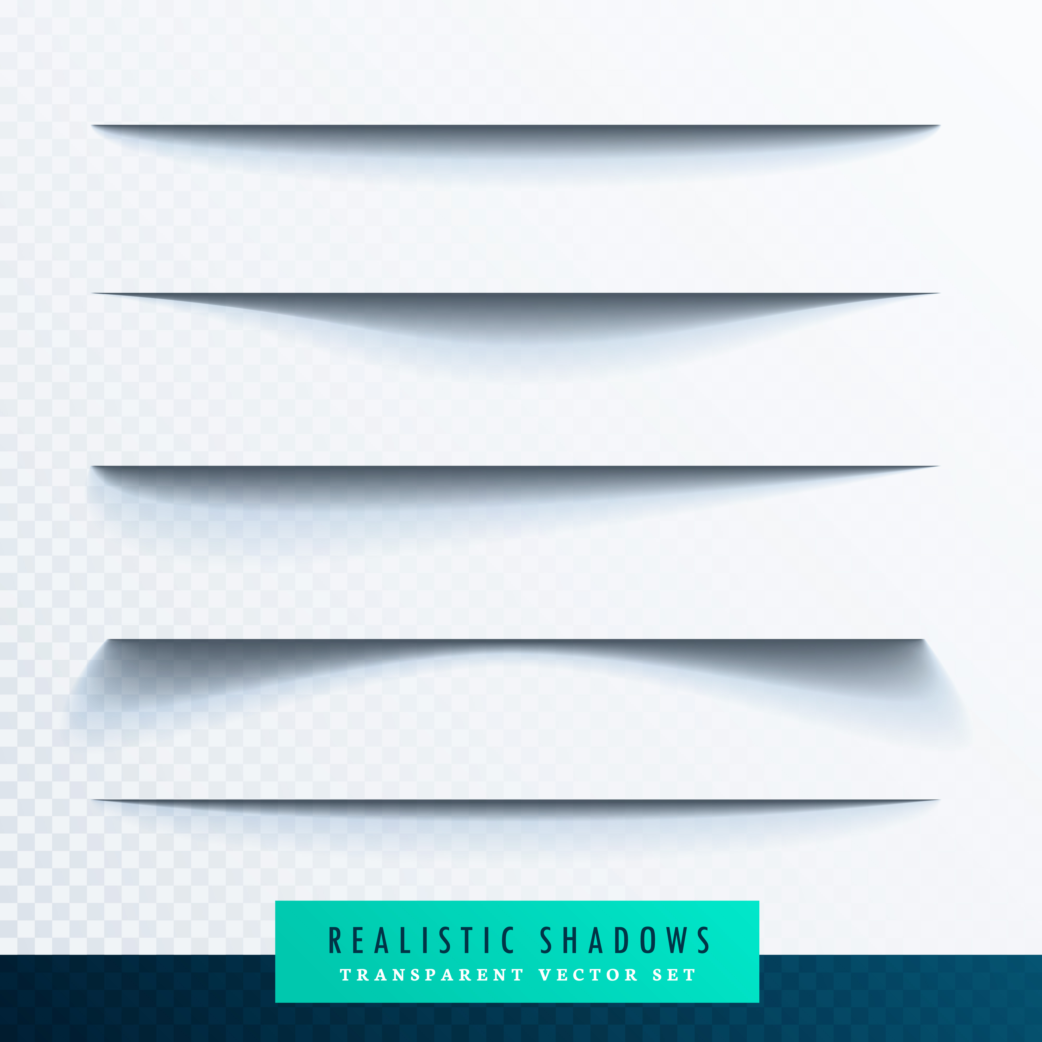 Realistic Transparent Paper Shadow Effect Set Download