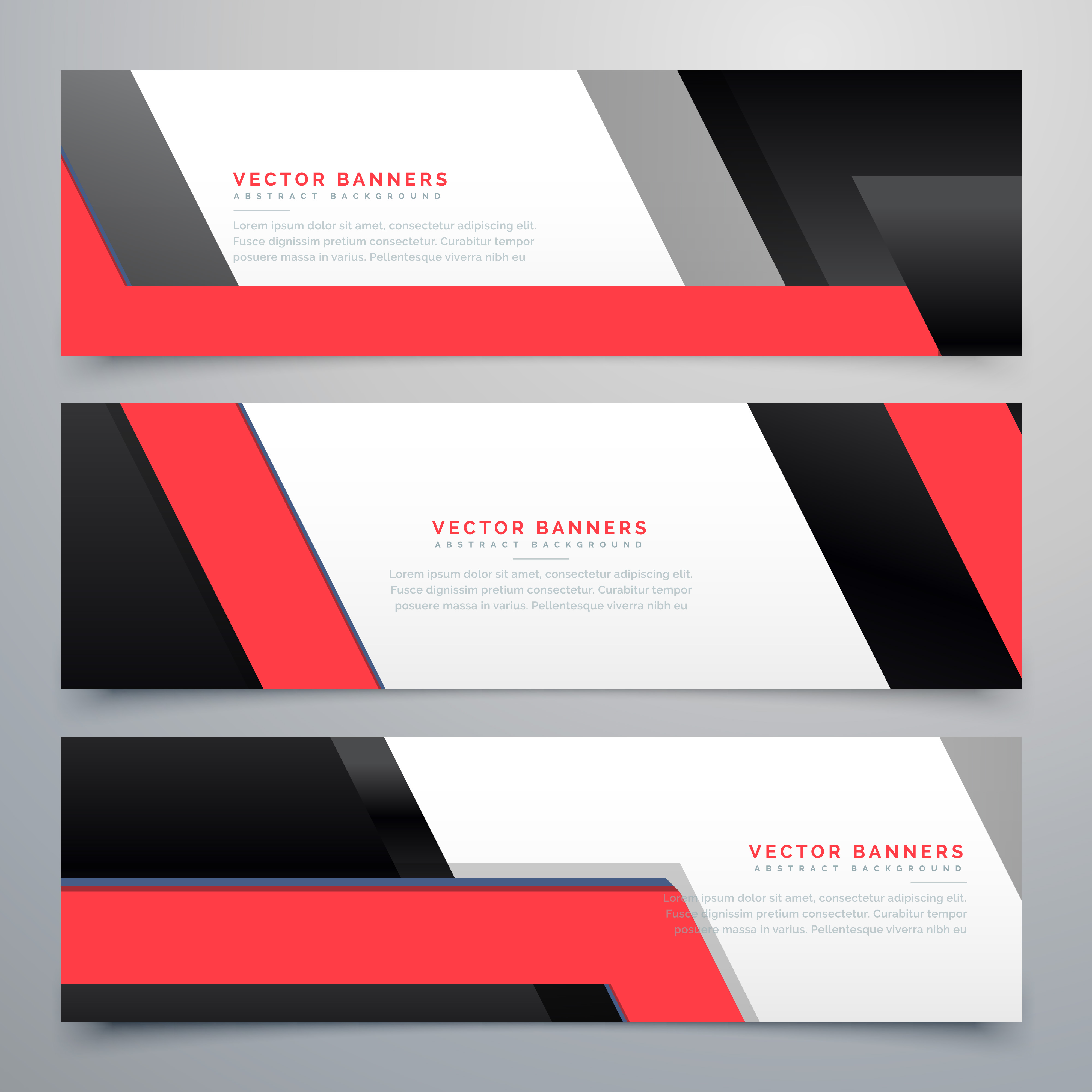 red black geometric banners set background - Download Free ...