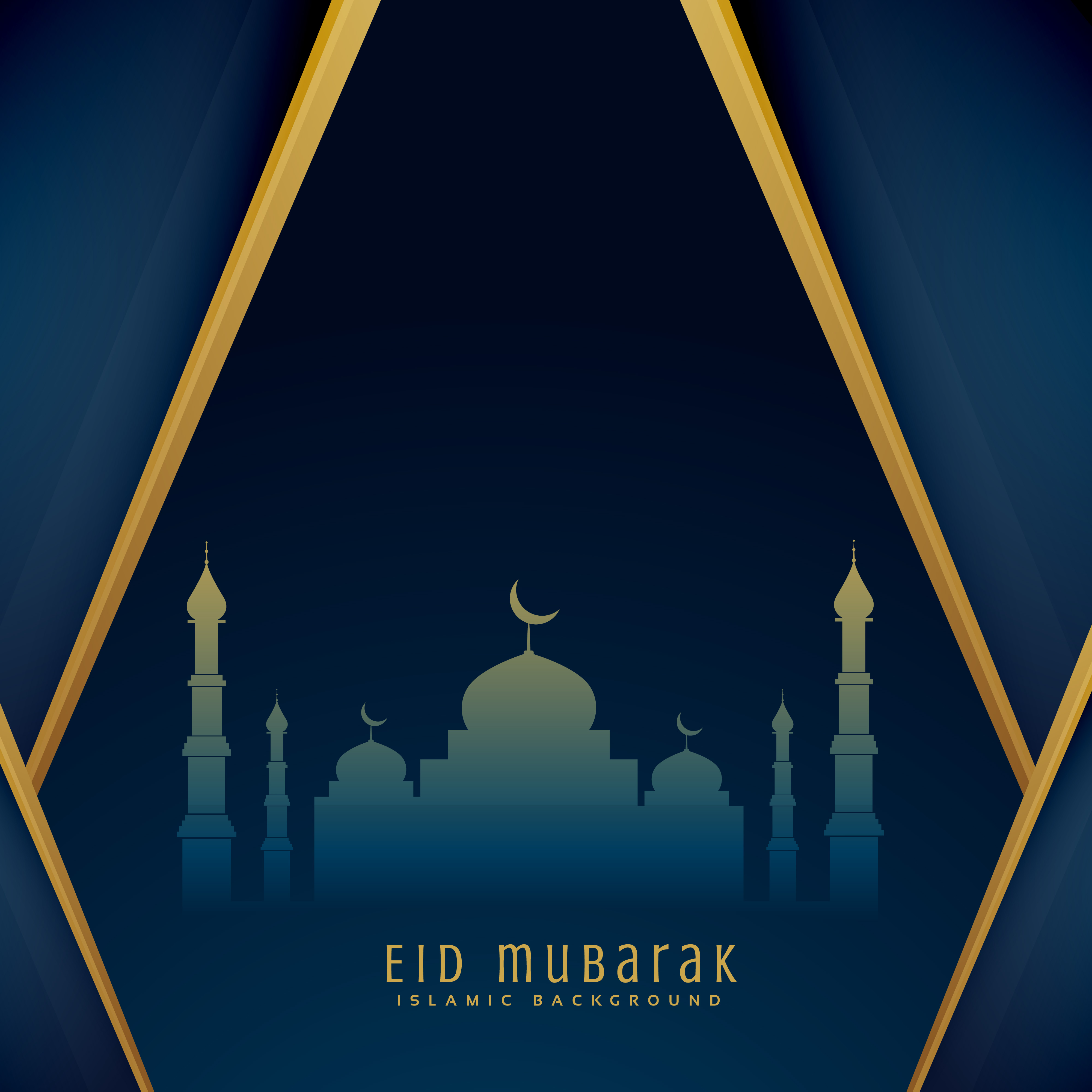 Eid greeting design with mosque shape - Download Free 