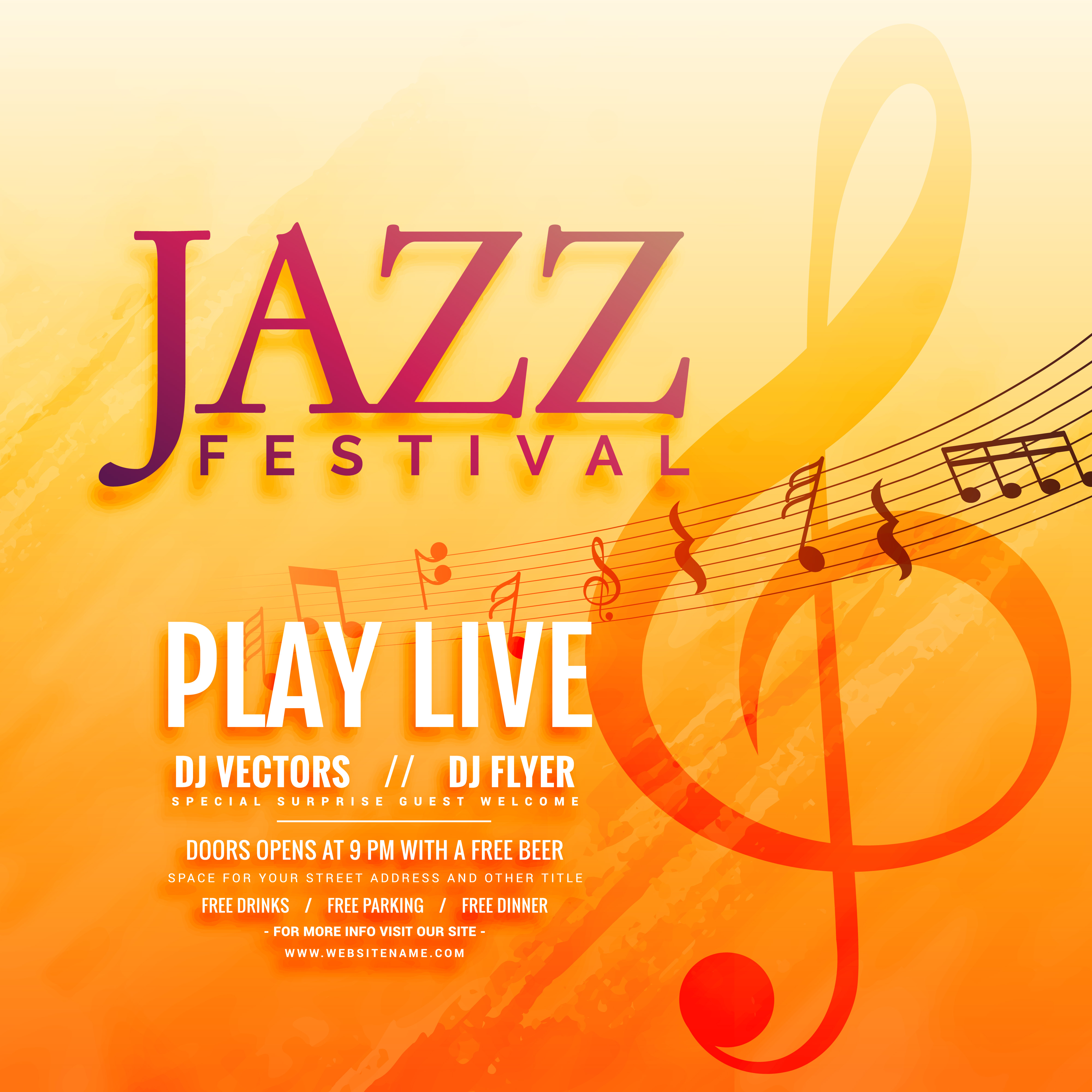 musical event flyer poster  background  design  Download 