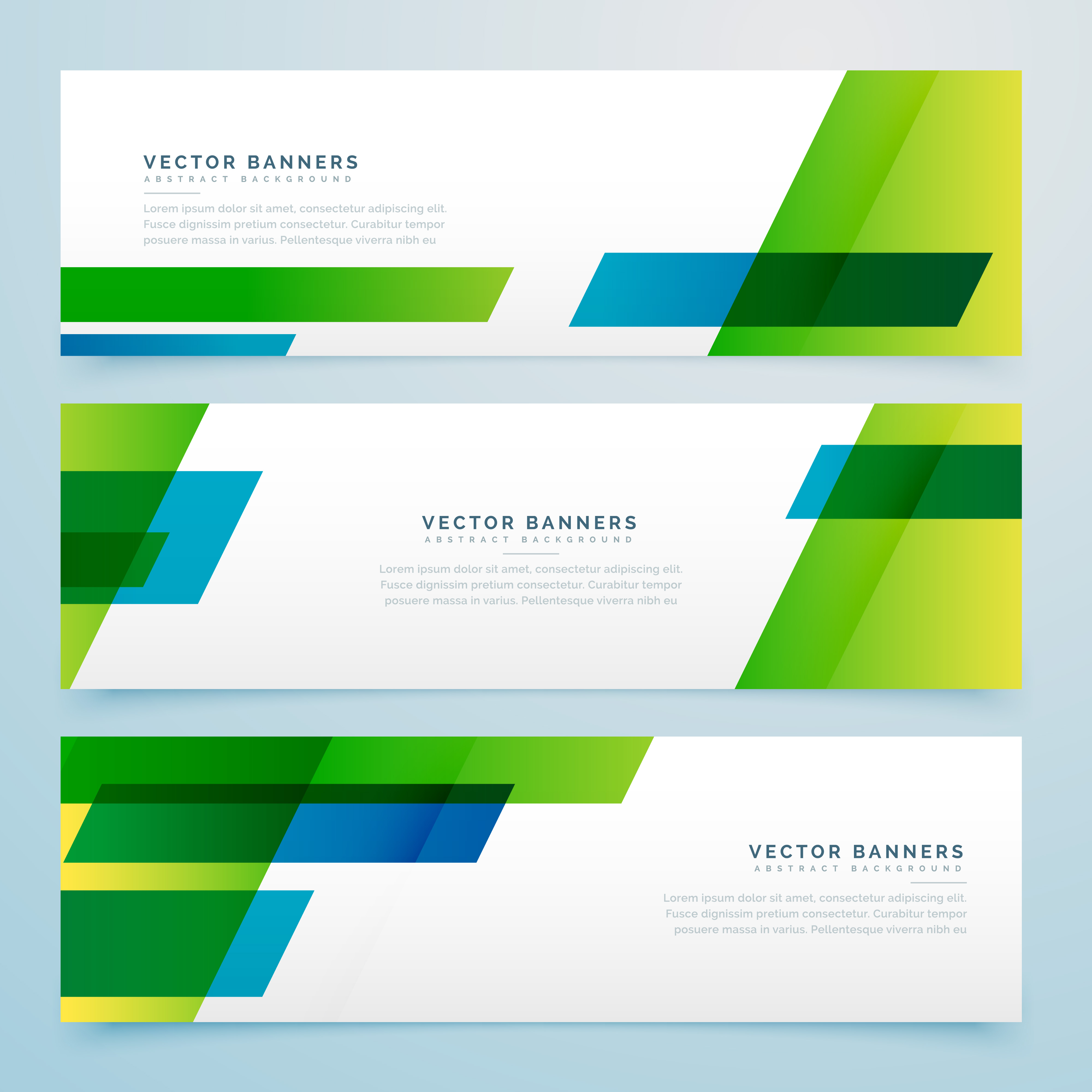 green business  style geometric banners  set Download Free 