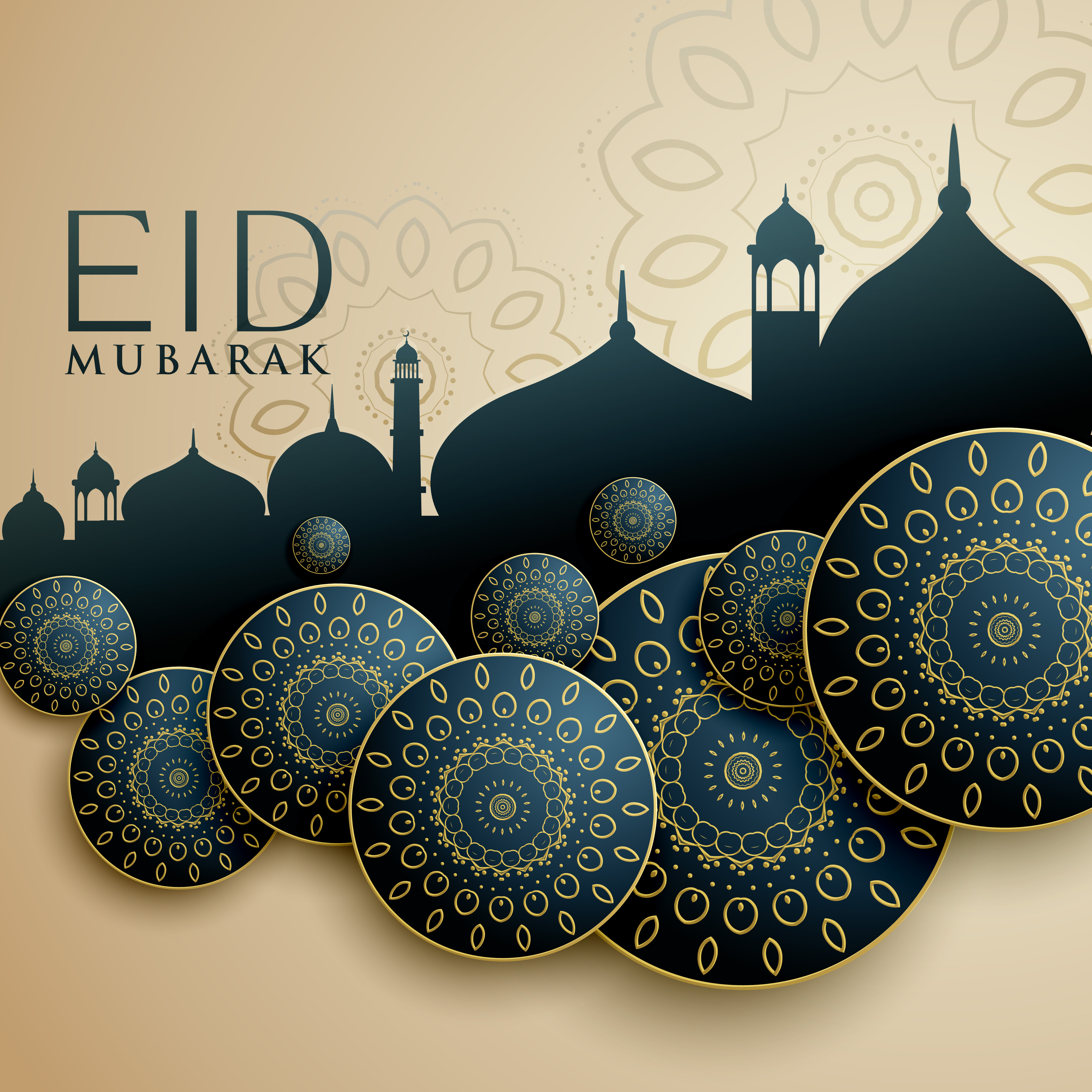 Islamic design for eid mubarak festival - Download Free 