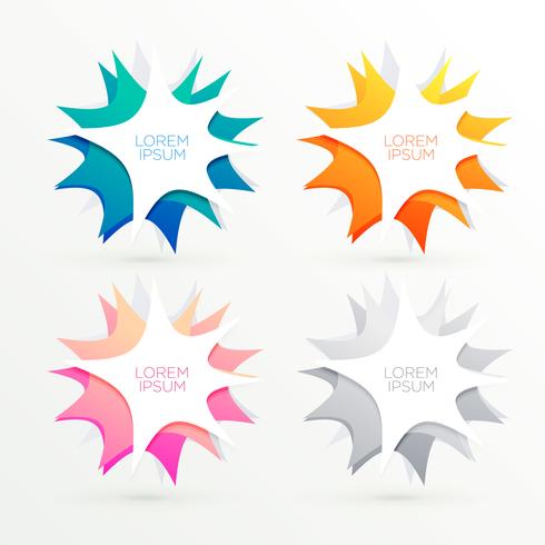 Colorful Abstract Banners With Text Space Download Free
