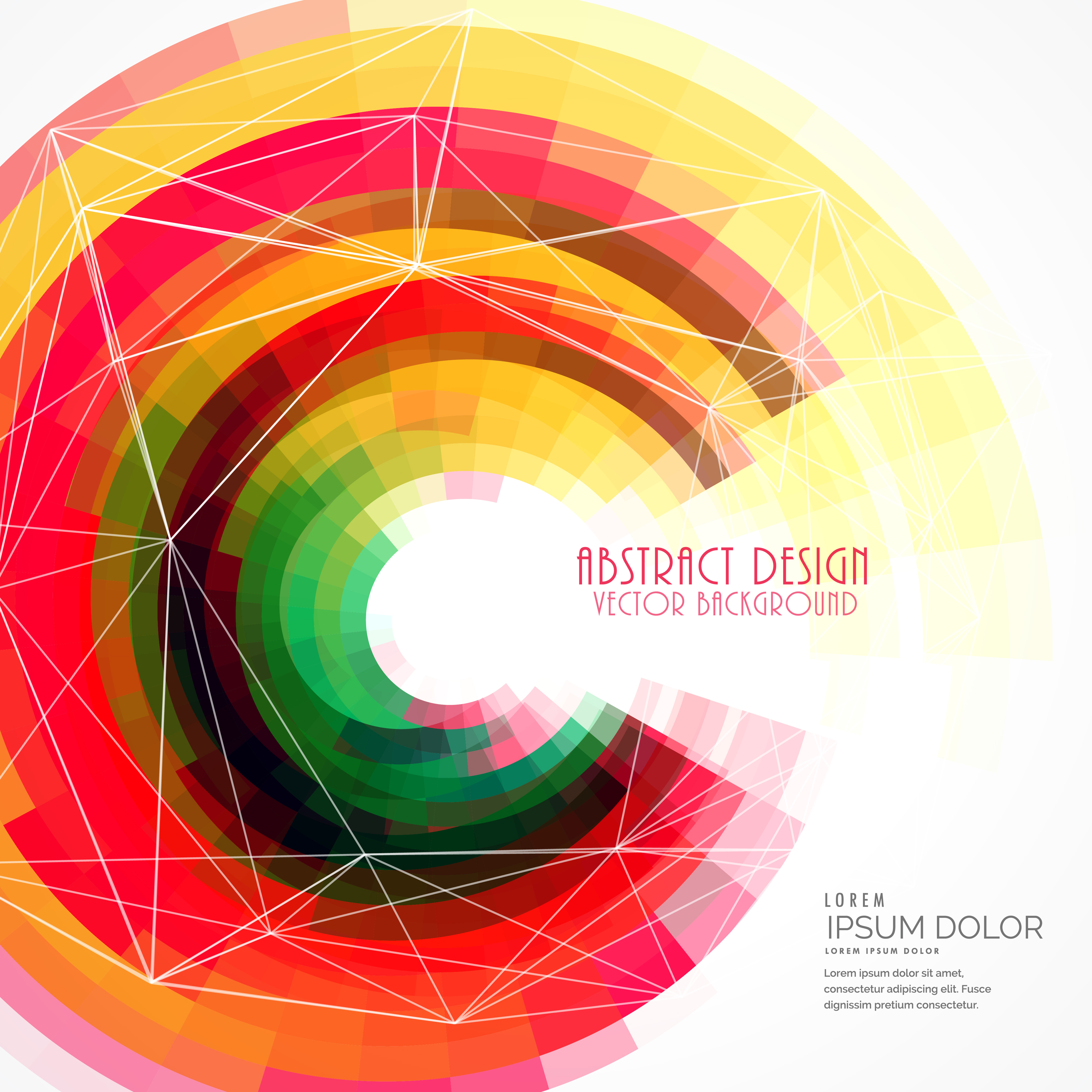 Download colorful abstract circle frame vector background ...