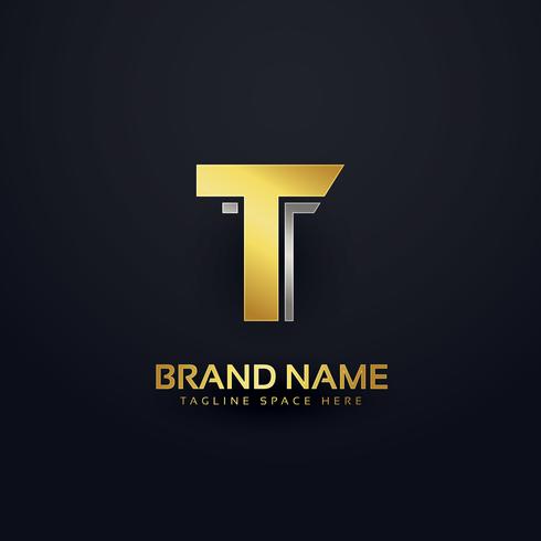 golden letter t logo concept design template download free vector cool letter t designs