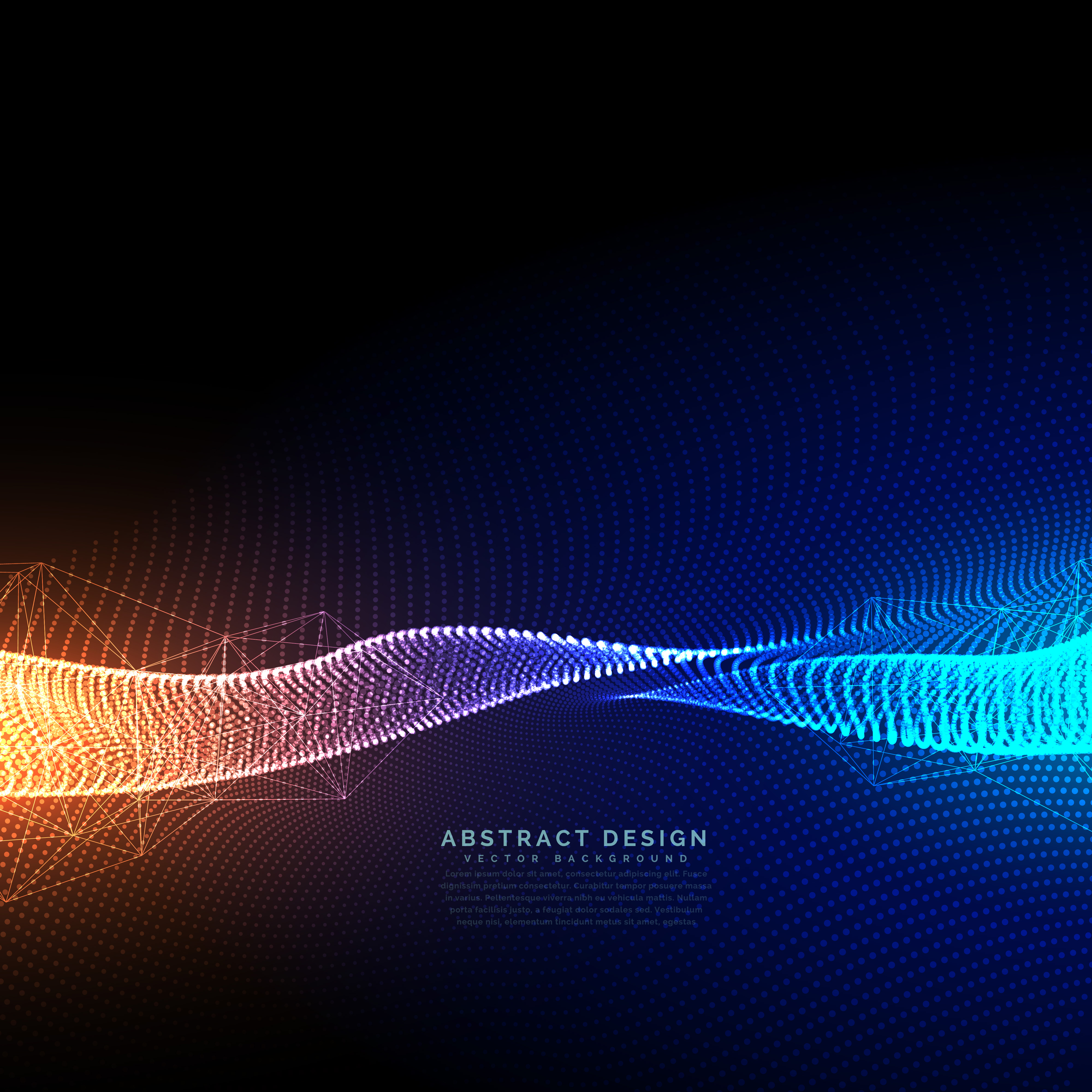 digital particles technology background with beautiful light eff