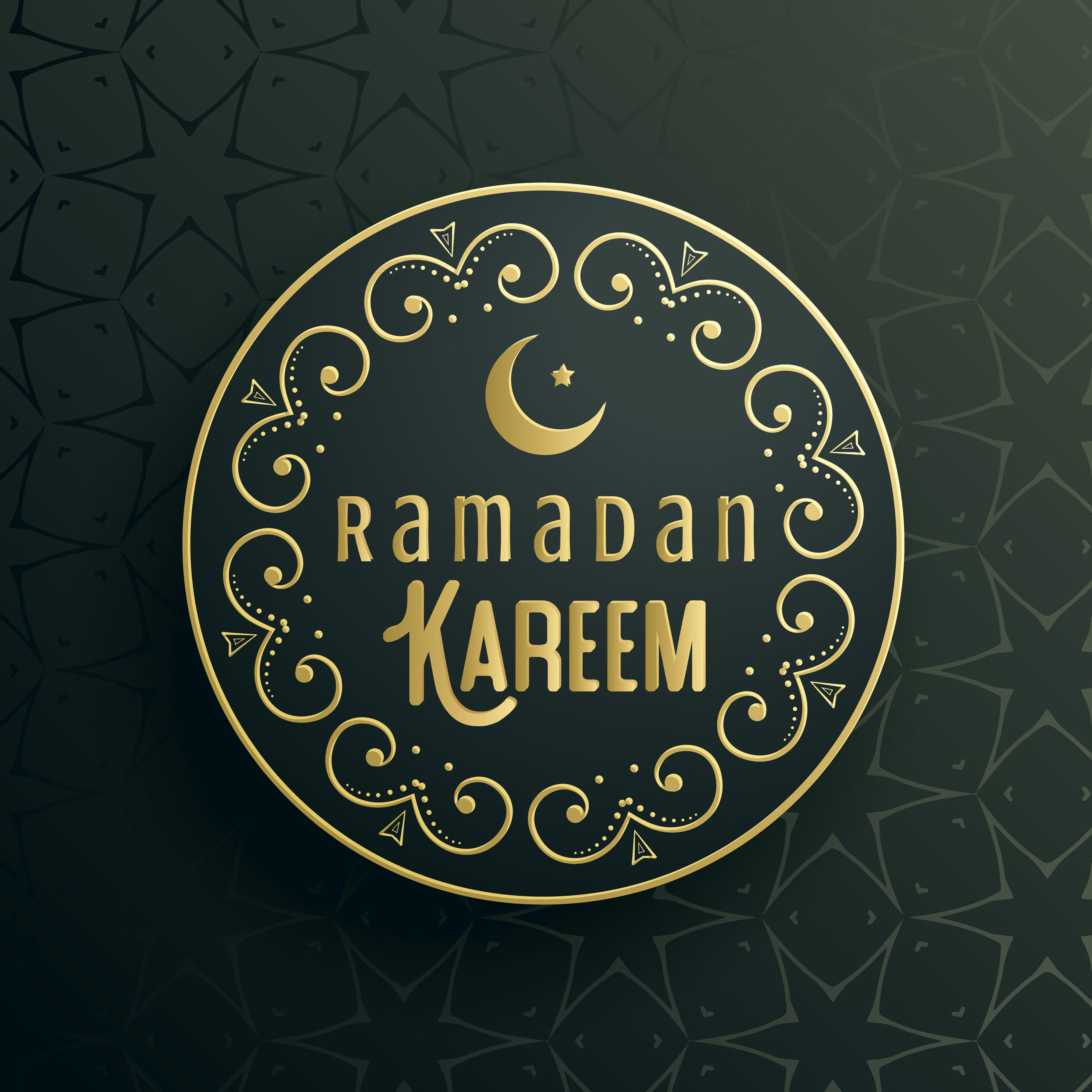 Creative Ramadan Kareem Greeting Card Vector Design Download Free