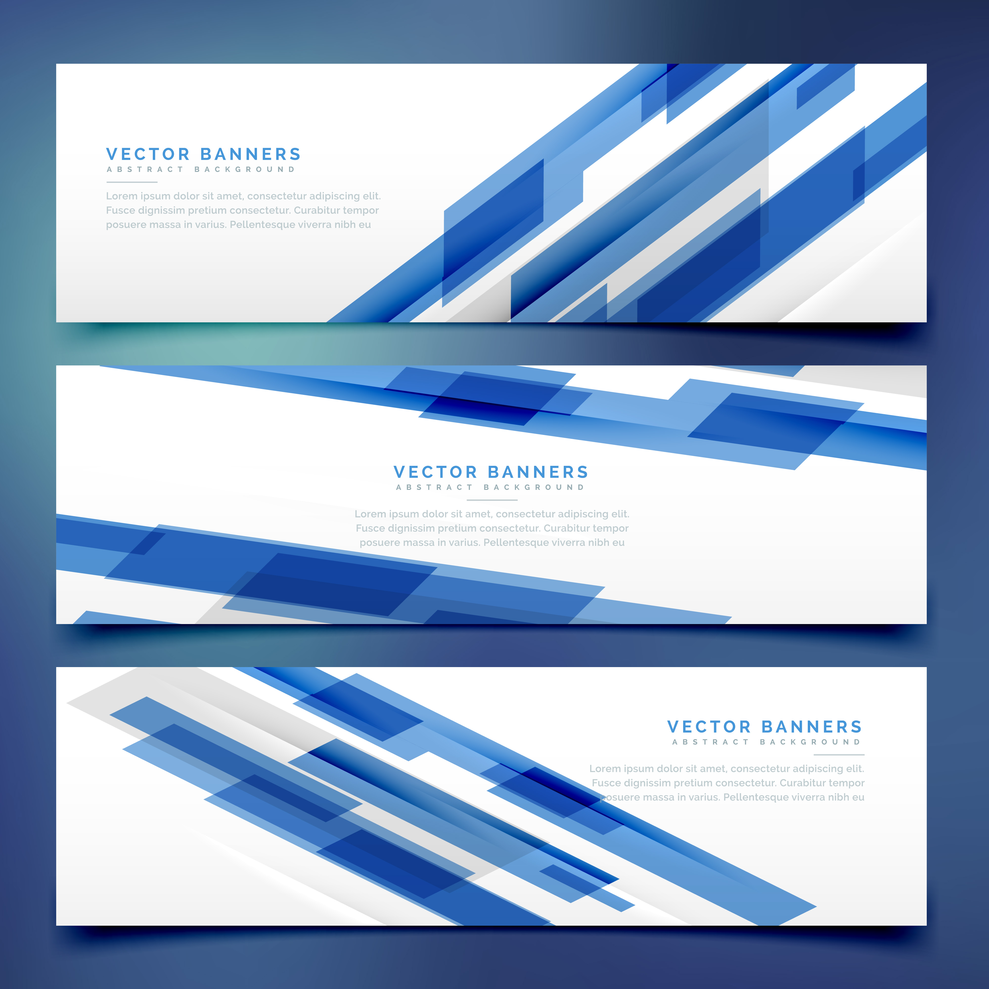 abstract blue banners and headers template Download Free Vector Art