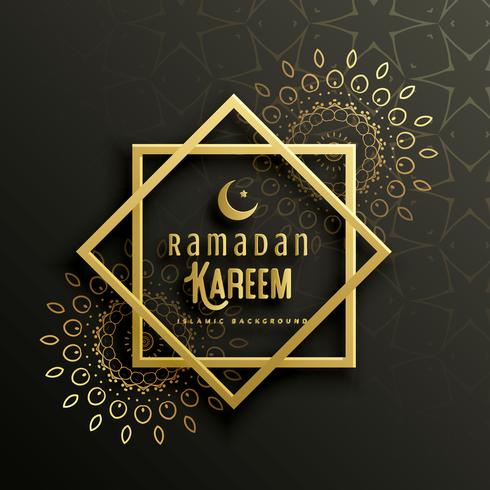 Beautiful ramadan kareem greeting card design with mandala 