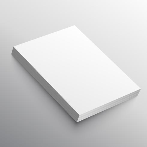 Download a4 paper stack mockup in 3d style - Download Free Vector ...